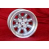 1 cerchio Minilite 8x13 4x98 Fiat 124 Spider Coupe X19 silver/diamond cut