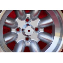 1 wheel Minilite 8x13 4x98 Fiat 124 Spider Coupe X19 silver/diamond cut