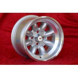 1 wheel Minilite 8x13 4x98 Fiat 124 Spider Coupe X19 silver/diamond cut