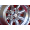 1 cerchio Minilite 8x13 4x98 Fiat 124 Spider Coupe X19 silver/diamond cut