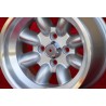 1 wheel Minilite 8x13 4x98 Fiat 124 Spider Coupe X19 silver/diamond cut