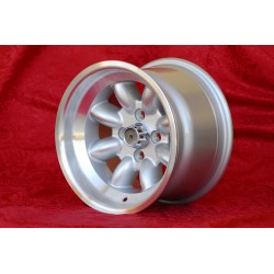 1 wheel Minilite 8x13 4x98 Fiat 124 Spider Coupe X19 silver/diamond cut