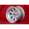 1 wheel Minilite 8x13 4x98 Fiat 124 Spider Coupe X19 silver/diamond cut