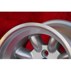 1 wheel Minilite 9x13 4x98 Fiat 124 Spider Coupe X19 silver/diamond cut