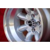 1 wheel Minilite 9x13 4x98 Fiat 124 Spider Coupe X19 silver/diamond cut