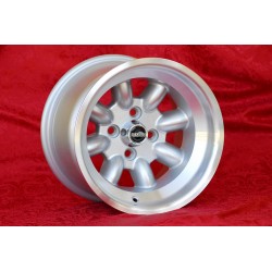 1 wheel Minilite 9x13 4x98 Fiat 124 Spider Coupe X19 silver/diamond cut