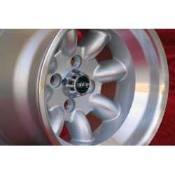 1 wheel Minilite 9x13 4x98 Fiat 124 Spider Coupe X19 silver/diamond cut