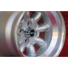 1 wheel Minilite 9x13 4x98 Fiat 124 Spider Coupe X19 silver/diamond cut