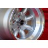 1 wheel Minilite 9x13 4x98 Fiat 124 Spider Coupe X19 silver/diamond cut