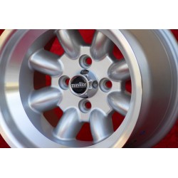 1 cerchio Minilite 9x13 4x98 Fiat 124 Spider Coupe X19 silver/diamond cut