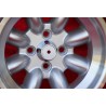 4 cerchi Minilite 8x13 + 9x13 4x98 Fiat 124 Spider Coupe X19