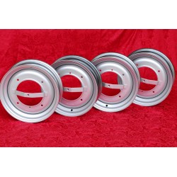 4 cerchi OE steel 3.5x12 4x190 Fiat Autobianchi Fiat 500 nuova Cinquecento Bianchina silver