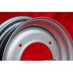 4 cerchi OE steel 3.5x12 4x190 Fiat Autobianchi Fiat 500 nuova Cinquecento Bianchina silver