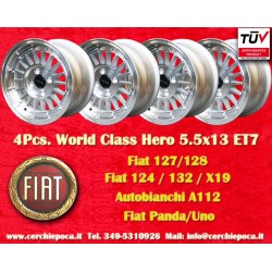 4 cerchi WCHE 5.5x13 4x98 Fiat Alfa Autobianchi Alfasud Giulietta 33 Arna Autobianchi A112 Fiat 124 Berlina Coupe Spider