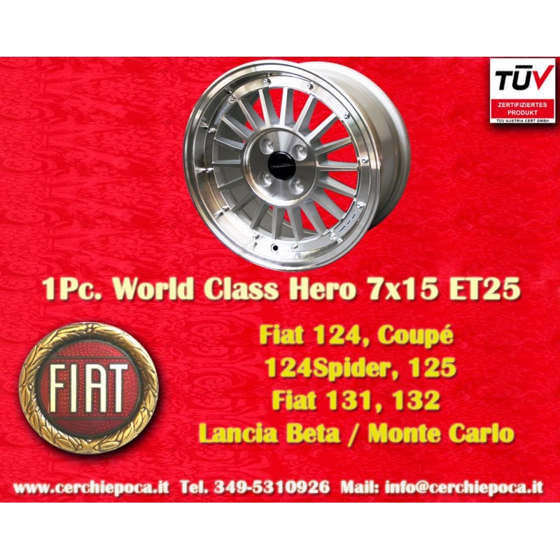 1 Felge WCHE 7x15 4x98 Alfa Fiat Lancia Alfetta Alfetta GT   GTV 33 75 1.6i 1.8i 2.0TDI 90 164 Giulietta Fiat 124 Coupe 