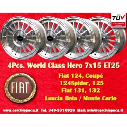 4 cerchi WCHE 7x15 4x98 Alfa Fiat Lancia Alfetta Alfetta GT   GTV 33 75 1.6i 1.8i 2.0TDI 90 164 Giulietta Fiat 124 Coupe