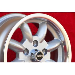 4 cerchi Minilite 6x14 5x112 Ford Mercedes Consul Granada P5 P6 P7 Mercedes 108 109 113 114 115 116 123 silver/diamond c