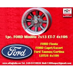 1 wheel Minilite 7x13 4x108...