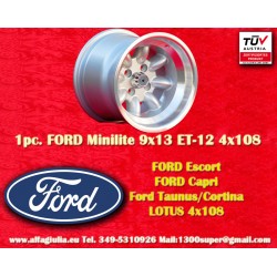 1 wheel Minilite 9x13 4x108...