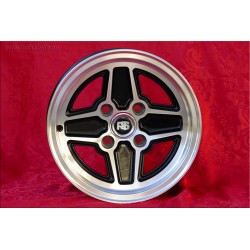 1 wheel RS 7x13 4x108 Ford Escort Mk1-2 Capri Cortina black/diamond cut