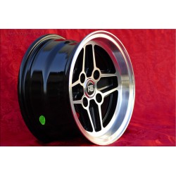 1 wheel RS 7x13 4x108 Ford Escort Mk1-2 Capri Cortina black/diamond cut