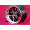 1 cerchio RS 7x13 4x108 Ford Escort Mk1-2 Capri Cortina black/diamond cut