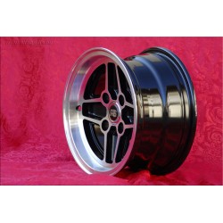 1 cerchio RS 7x13 4x108 Ford Escort Mk1-2 Capri Cortina black/diamond cut