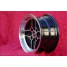 1 cerchio RS 7x13 4x108 Ford Escort Mk1-2 Capri Cortina black/diamond cut