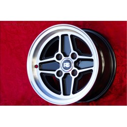 1 wheel RS 7x13 4x108 Ford Escort Mk1-2 Capri Cortina black/diamond cut