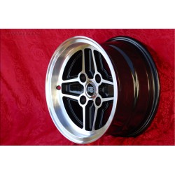 1 cerchio RS 7x13 4x108 Ford Escort Mk1-2 Capri Cortina black/diamond cut