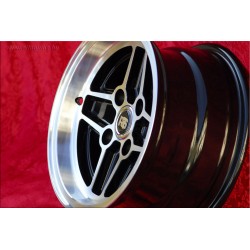 1 wheel RS 7x13 4x108 Ford Escort Mk1-2 Capri Cortina black/diamond cut