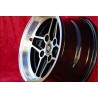 1 cerchio RS 7x13 4x108 Ford Escort Mk1-2 Capri Cortina black/diamond cut