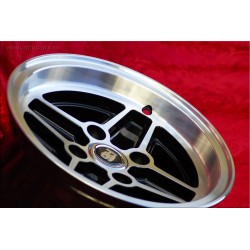 1 cerchio RS 7x13 4x108 Ford Escort Mk1-2 Capri Cortina black/diamond cut