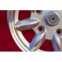 1 wheel Minilite 5.5x13 5x130 Honda NSU Honda S600 S800 NSU TT TTS 110 1200C Wankelspider silver/diamond cut