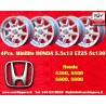 4 Felgen Minilite 5.5x13 5x130 Honda NSU Honda S600 S800 NSU TT TTS 110 1200C Wankelspider silver/diamond cut