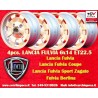 4 cerchi Cromodora CD28 6x14 4x130 Lancia Fulvia 2000 silver