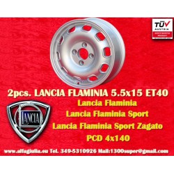 1 cerchio TZ 5.5x15 4x145 Lancia Aurelia serie 1-3 silver