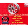 1 cerchio Minilite 7x15 4x100 Mazda MX5 NA NB silver/diamond cut