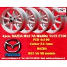 4 Felgen Minilite 7x15 4x100 Mazda MX5 NA NB silver/diamond cut