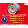 1 cerchio Barock 7x15 5x112 Mercedes w107 w108 w109 w113 w114 w115 w116 w123 w124 w126 silver