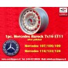 1 cerchio Barock 7x16 5x112 Mercedes w107 w108 w109 w116 w123 w126 silver