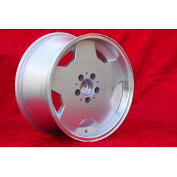 1 wheel Aero 9x17 5x112 Mercedes w107 w108 w109 w116 w123 w126 silver/diamond cut