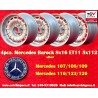 4 Felgen Barock 8x16 5x112 Mercedes w107 w108 w109 w116 w123 w126 silver