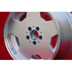 1 wheel Aero 9x17 5x112 Mercedes w107 w108 w109 w116 w123 w126 silver/diamond cut