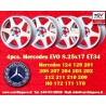 4 cerchi Evo 8.25x17 5x112 Mercedes w124 w129 w201 w202 w203 w204 w207 w208 w209 w210 w211 w212 w170 w171 w172 HO silver