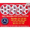 4 cerchi Evo 8.25x17 5x112 Mercedes w124 w129 w201 w202 w203 w204 w207 w208 w209 w210 w211 w212 w170 w171 w172 HO silver