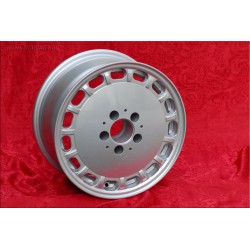 4 wheels Gullideckel 7x15 5x112 Mercedes w107 w116 w123 w124 w126 w201 w202 w210 HO silver