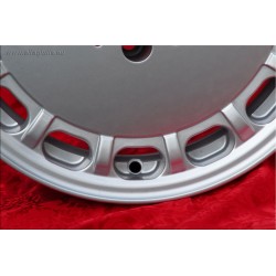 4 wheels Gullideckel 7x15 5x112 Mercedes w107 w116 w123 w124 w126 w201 w202 w210 HO silver