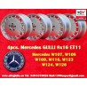 1 Felge Gullideckel 8x16 5x112 Mercedes w107 w108 w109 w116 w123 w126 silver/diamond cut