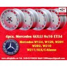 4 cerchi Gullideckel 8x16 5x112 Mercedes w124 w129 w201 w202 w203 w208 w210 HO w170 silver